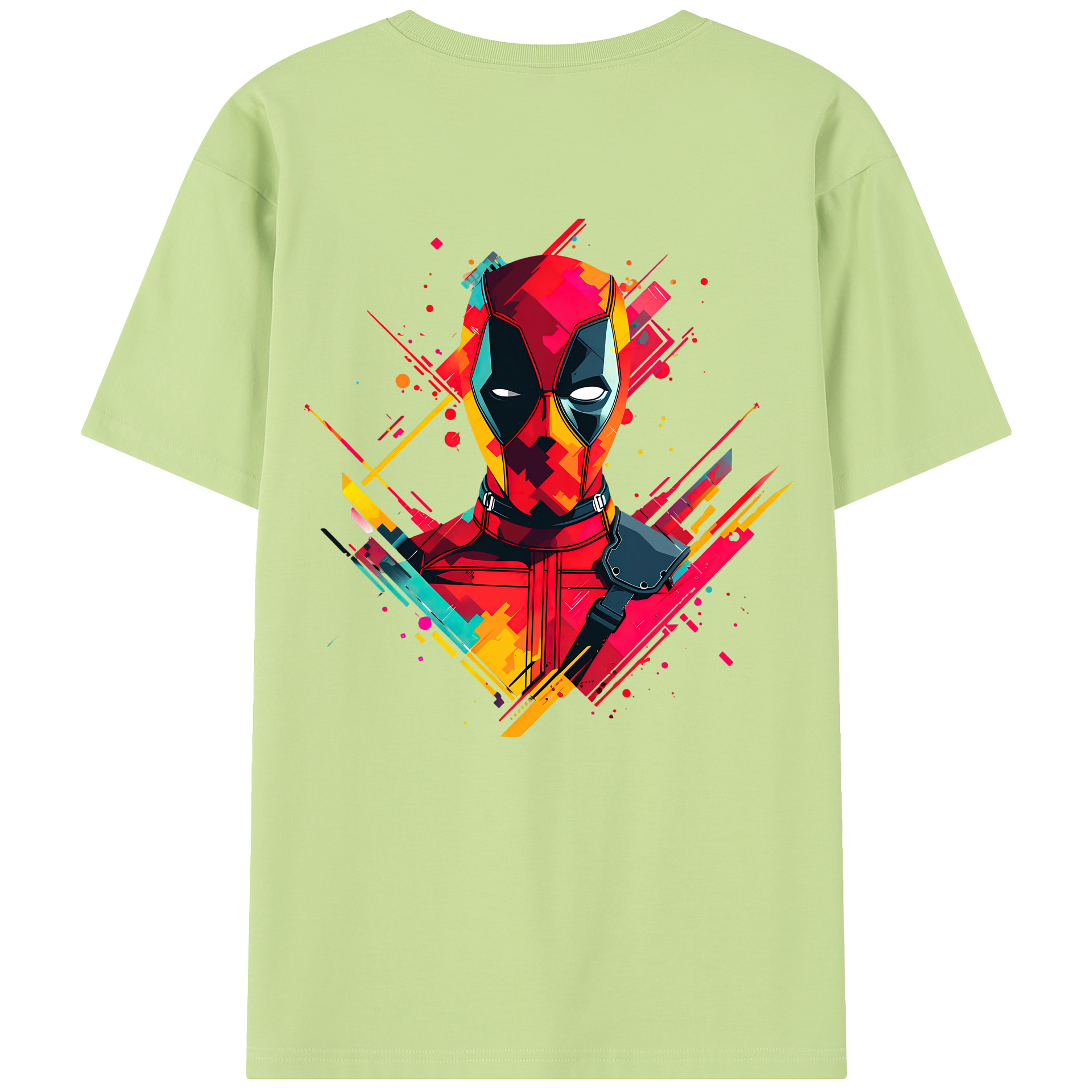（画像用） Deadpool デッドプール 綿100％半袖Tシャツ（背面プリント）